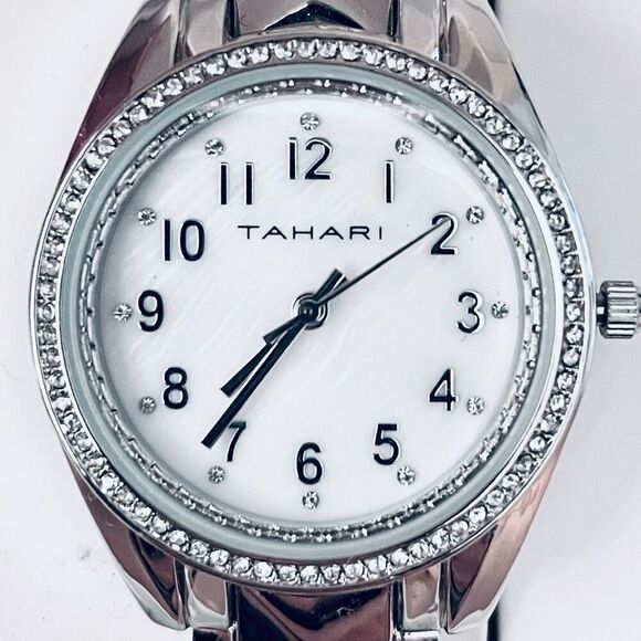 NWT Gorgeous Tahari Silver White Quartz White Dial Stainless Steel Women’s Watch main image 9